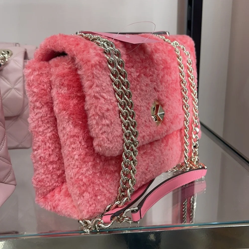 Kate Spade Natalia Foux Fur small flap crossbody